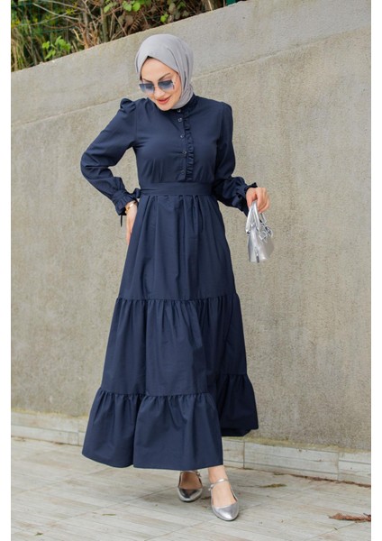Pins Fırfırlı Pamuk Cotton Elbise-Laci fırsatları