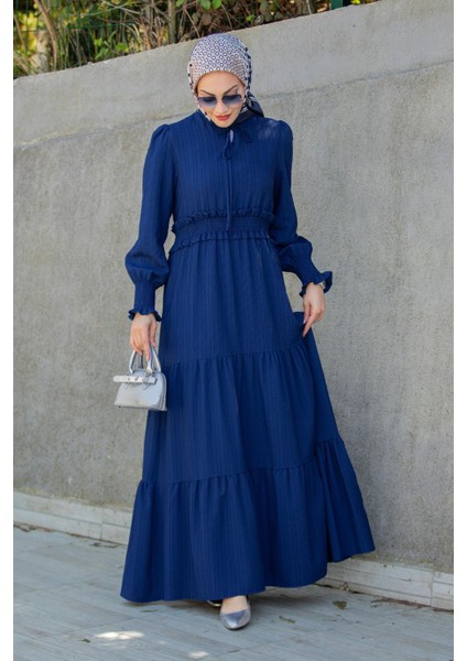 Bery Bel Gipe Lastikli Elbise-Laci