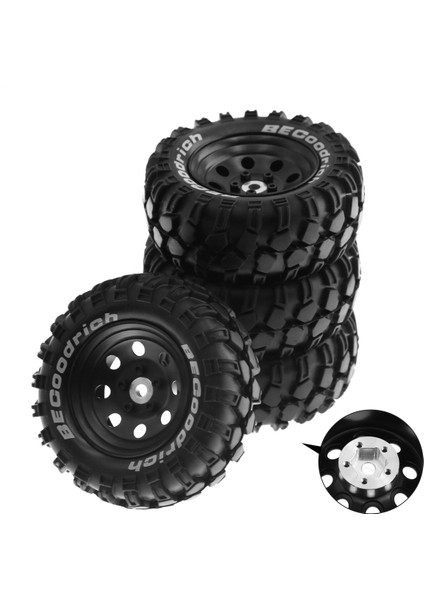 4 Adet 1.9 Inç Metal Jant Lastik 1/10 Rc Paletli Trx4 SCX10 D90 4103 90046 Fr4 Fms Nt4-Siyah (Yurt Dışından)