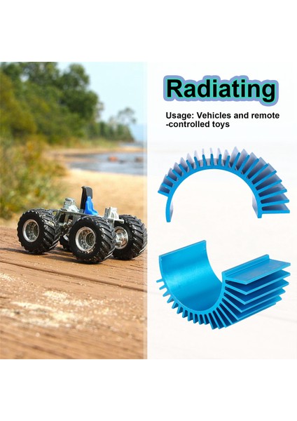 Rc Araba Yedek Parçaları 540 550 Motor Radyatörü Wltoys 12428 12423 A959-B A969-B A979-B A929-B Mavi (Yurt Dışından)