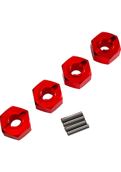 4 Adet Mjx 1/14 1/16 14210 14303 16207 16208 Uzaktan Kumandalı Araba Aksesuarları 12MM Altıgen Konnektör Kırmızı (Yurt Dışından)