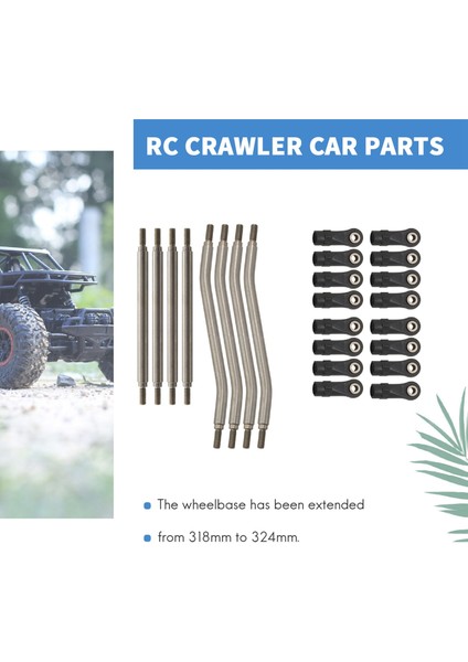 Metal Süspansiyon Bağlantı Çubuğu Bağlantı Direksiyon Çekme Çubuğu Axial Capra AXI03004 1/10 Rc Paletli Araba Yükseltme Parçaları (Yurt Dışından)