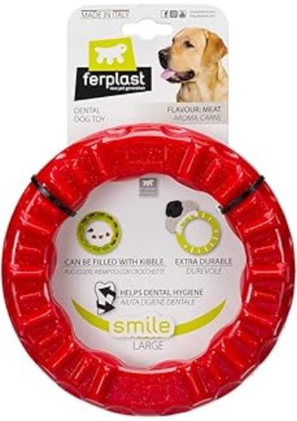 Ferplast Smile Aromalı Halka Oyuncak Kırmızı L 1 Adet