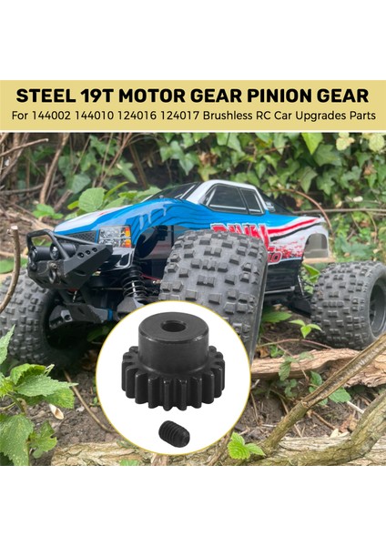Çelik 19T Motor Dişli Pinyon Dişli 124016-2178 Wltoys 144002 144010 124016 124017 Fırçasız Rc Araba Yükseltme Parçaları (Yurt Dışından)