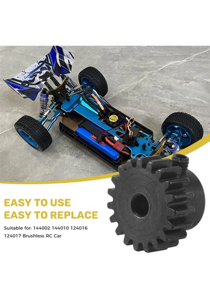 Çelik 19T Motor Dişli Pinyon Dişli 124016-2178 Wltoys 144002 144010 124016 124017 Fırçasız Rc Araba Yükseltme Parçaları (Yurt Dışından)