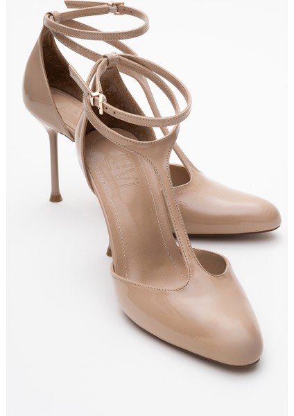 Jon Bej Rugan Kadın Ince Topuklu Ayakkabı