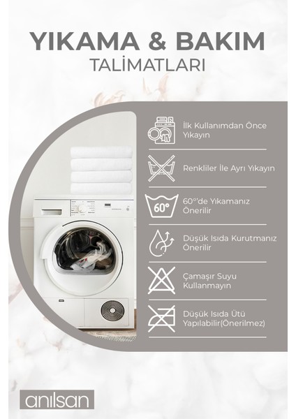 Pamuk 2'li Gri Havlu Seti - 1 Adet El Havlusu ve 1 Adet Banyo Havlusu