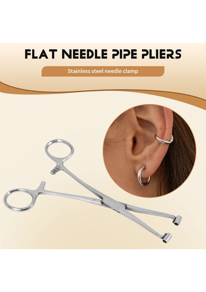 Septum Forcep Paslanmaz Çelik Iğne Kelepçesi, Vücut Piercing Aleti Kaş Delme Için Profesyonel Delme Aleti (Yurt Dışından)