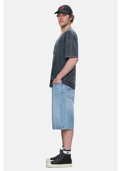 Rochester Siyah Bisiklet Yaka Baskılı Standard Fit Erkek Tshirt