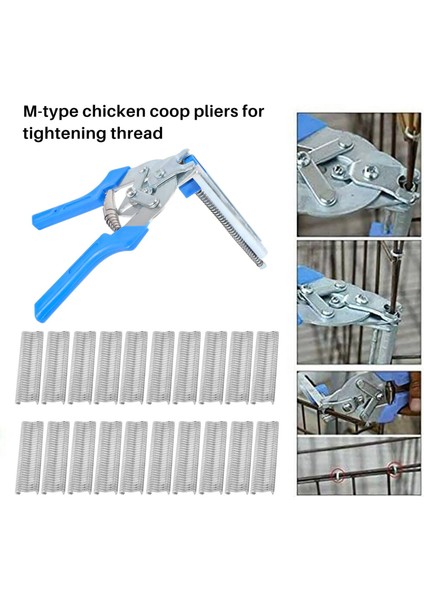 1 Adet Domuz Halkası Pense Aleti ve 600 Adet M Klips Tavuk Kafesi Tel Örgü Sıkma Lehim Bağlantı Kaynak Onarım El Aletleri (Yurt Dışından) fiyatları