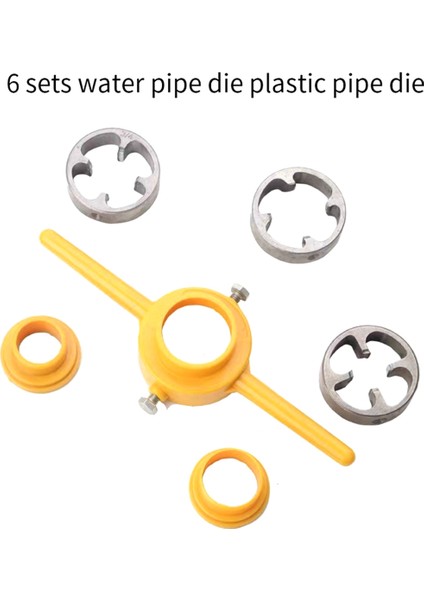 Plastik Boru Yuvarlak Kalıp Seti 3 Kalıp 1/2 Inç, 3/4 Inç ve 1 Inç Npt Kalıp Seti Pvc Diş Açma Için Manuel El Aleti (Yurt Dışından)