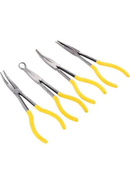 4 Adet 11 Inç Ekstra Uzun Burunlu Pense Seti Düz Eğik Uçlu Mekanik Ekipman El Aletleri (Yurt Dışından) fiyatları