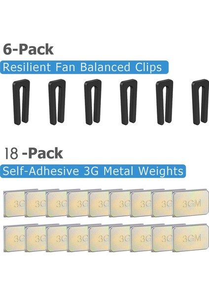 Tavan Vantilatörü Ağırlık Dengeleme Için 24 Paket Tavan Vantilatörü Dengeleme Kiti, 6 Set Vantilatör Dengeleme Klipsi ve 3g Ağırlık Pratik (Yurt Dışından) fırsatları