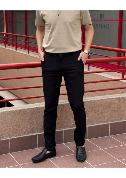 Erkek, Slim Fit, Casual-Günlük, Keten Dokuma, Pamuklu, Mevsimlik Pantolon 301