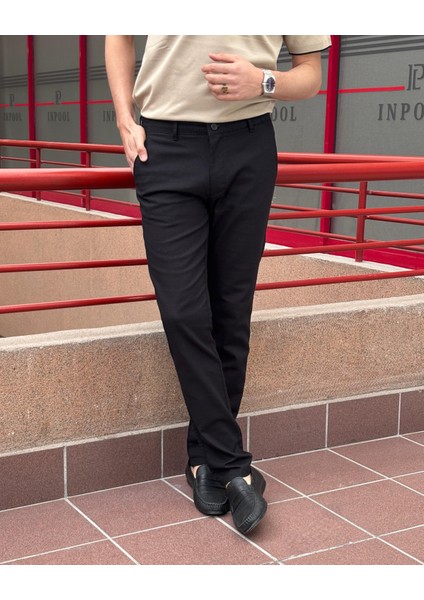Erkek, Slim Fit, Casual-Günlük, Keten Dokuma, Pamuklu, Mevsimlik Pantolon 301