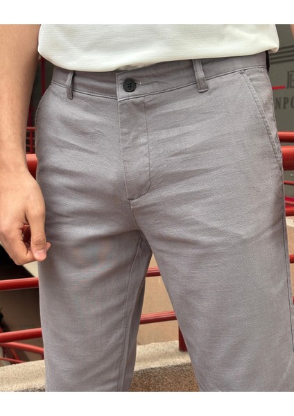 Erkek, Slim Fit, Casual-Günlük, Keten Dokuma, Pamuklu, Mevsimlik Pantolon 301 fırsatları