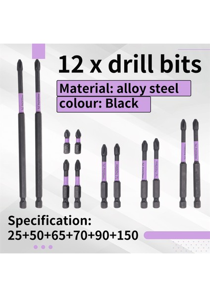 Manyetik Matkap Uçları D1 Kaymaz ve Darbeye Dayanıklı Uçlar Phillips Tornavida Uçları Manyetik Tornavida Seti (2 Set) (Yurt Dışından) indirimleri