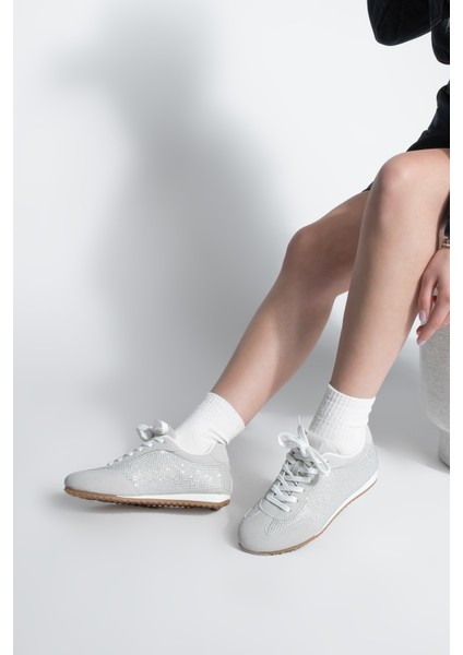 Kadın Sneaker Taşlı Spor Ayakkabı Dorni