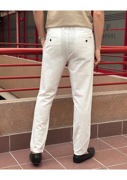 Erkek, Slim Fit, Casual-Günlük, Keten Dokuma, Pamuklu, Mevsimlik Pantolon 301 modelleri