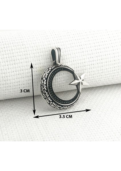 925 Ayar Gümüş Ayyıldız Kolye Ucu