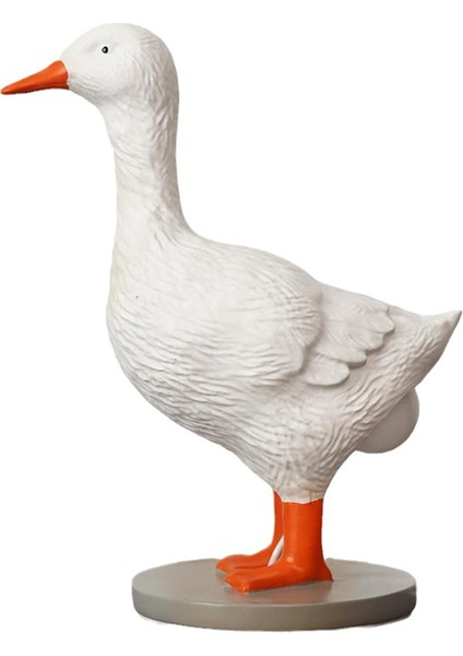 Ördek Lamba, 3D Ördek Masa Lambası, Gerçekçi LED Elamp, Usb'li Reçine Ördek Gece Lambası Beyaz (Yurt Dışından)