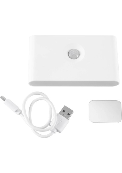 LED Indüksiyon Gece Lambası Kablosuz USB Şarjlı Insan Vücudu Indüksiyon Duvar Lambası Manyetik Koridor Dolap Gece Lambası (Yurt Dışından)
