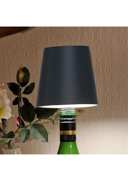 Kablosuz Şişe Lambası, Likör Şişeleri Için LED Şişe Işıkları, Şarj Edilebilir Şarap Şişesi Işıkları Rgb-Siyah (Yurt Dışından)