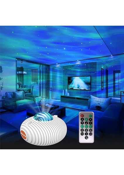 Yıldız Projektör Işık Dekoru Ayarlanabilir Gece Lambası Projektörü Kuzey Işıkları Beyaz Gürültü Zamanlayıcısı Bebek Oyun Odası Dekoru Için (Yurt Dışından)