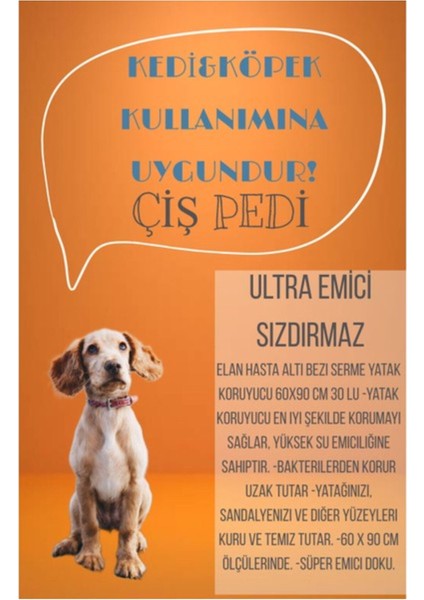 Elan Kedi&köpek Çiş Pedi 60 x 90 cm 6 Paket 1 Adet