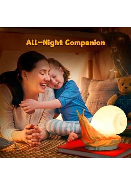 Çocuklar Için Salyangoz Gece Lambası, 2 Işık Modu ve 24 Renk Bebek Gece Lambası, Yatak Odası Dekoru Için Sevimli Tasarımlı Çocuk Gece Lambası (Yurt Dışından)
