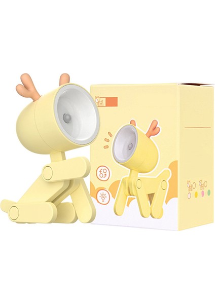 Mini Gece Lambası LED Ayarlanabilir Masa Kitap Işığı Sevimli Evcil Hayvan Işığı Göz Koruması Masa Lambası Ev Odası Dekoru,köpek Turuncu (Yurt Dışından) fırsatları