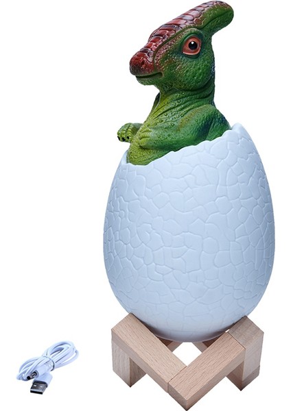 3D Gece Lambası Parasaurolophus Yumurta Masa Lambası 3 Renk Dokunmatik Karikatür Masa Lambaları Ev Dekor Çocuk Doğum Günü Hediyesi Için (Yurt Dışından)