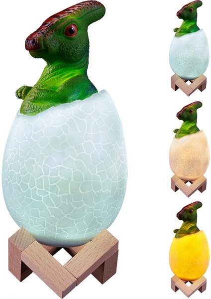 3D Gece Lambası Parasaurolophus Yumurta Masa Lambası 3 Renk Dokunmatik Karikatür Masa Lambaları Ev Dekor Çocuk Doğum Günü Hediyesi Için (Yurt Dışından) indirimleri