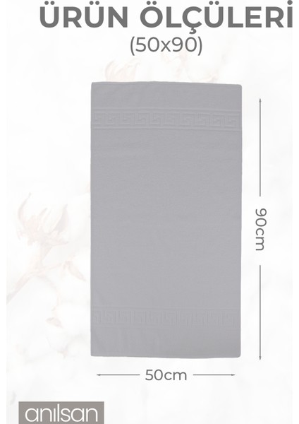 2'li Greek Gri El Havlusu - 50 x 90 cm , 225 Gr, Pamuk, Spa ve Otel Havlusu fiyatları