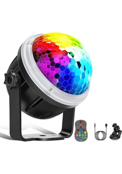 Disko Topu, LED Parti Lambası, Rgby Müzik Kontrollü, Uzaktan Kumandalı Döndürülebilir Disko Lambası Noel, Parti, Çocuklar Için (Yurt Dışından)