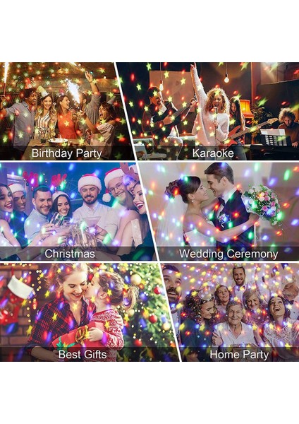 Disko Topu, LED Parti Lambası, Rgby Müzik Kontrollü, Uzaktan Kumandalı Döndürülebilir Disko Lambası Noel, Parti, Çocuklar Için (Yurt Dışından)
