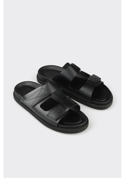 Siyah Deri Erkek Terlik fiyatları