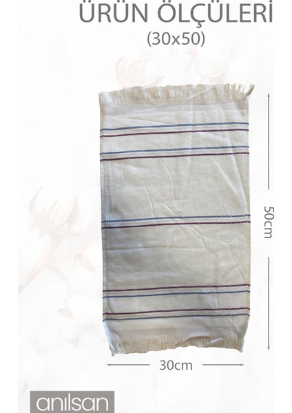 6'lı Beyaz Çizgili Düğün Havlusu 62GR Pamuk 30 x 50 cm El ve Yüz Havlusu fırsatları