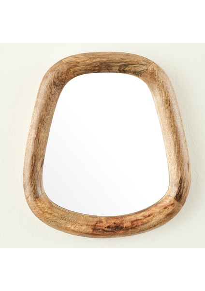 Bade Mango Ağacı Ahşap Ayna Naturel (19,5 x 2,5 x 22 cm )