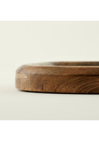 Bade Mango Ağacı Ahşap Ayna Naturel (19,5 x 2,5 x 22 cm )