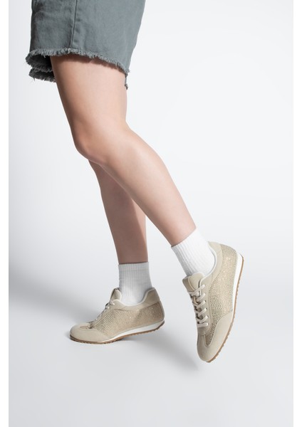Kadın Sneaker Taşlı Spor Ayakkabı Dorni