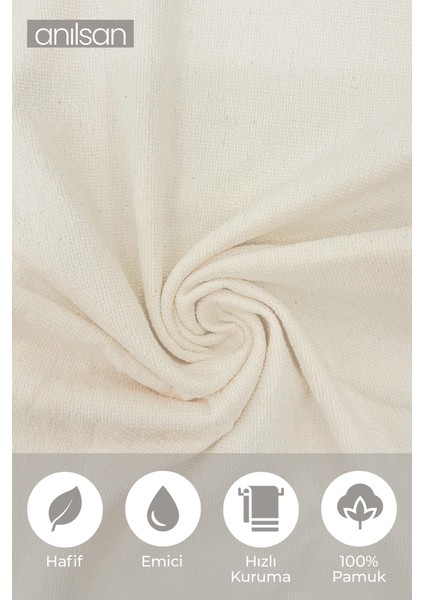 2'li Bej Saçaklı Düğün Havlusu 94GR Pamuk 40 x 70 cm El ve Yüz Havlusu