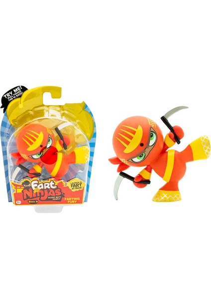 Sesli Fart Ninjas Gaz Çıkaran Sensörlü Figür S9 FAN02001 - Farting Fury