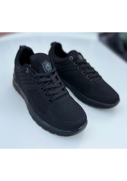 M.p Günlük Örgülü Ortopedik Taban Unisex Sneaker 251-2303 - Siyah - 38