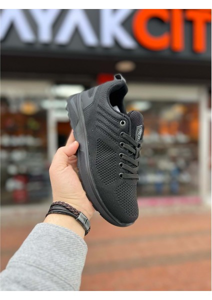 M.p Günlük Örgülü Ortopedik Taban Unisex Sneaker 251-2303 - Siyah - 39