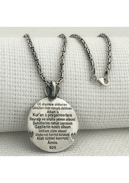 Kral Zincirli 925 Ayar Gümüş Göktürkçe Türk Yazılı Bozkurt Kolye fiyatları