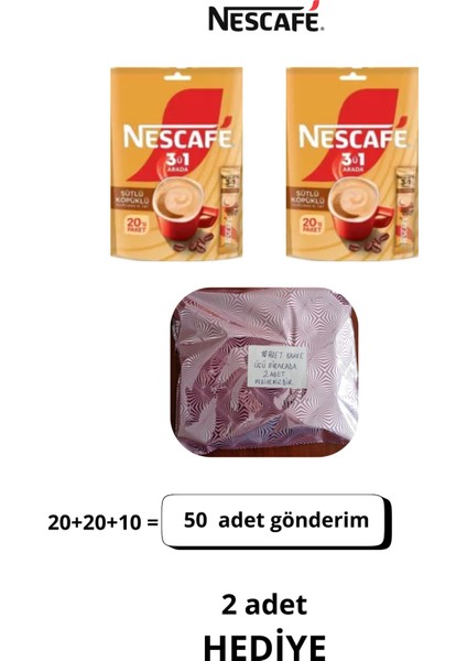 3ü1 Arada Sütlü Köpüklü 17,4 gr 48'li Paket