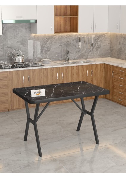 Azra 70 x 110 cm Bendir Mutfak Masası, Mutfak Masası Takımı, Yemek Masası, 4 Kahverengi Sandalye fırsatları