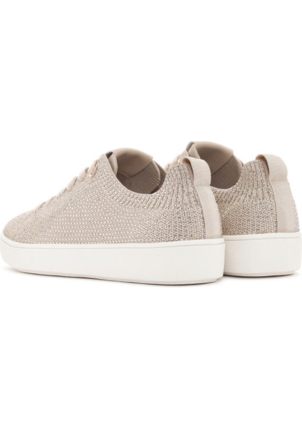 Zero Kadın Bej Taşlı Kalın Tabanlı Sneaker 24SFD43156F
