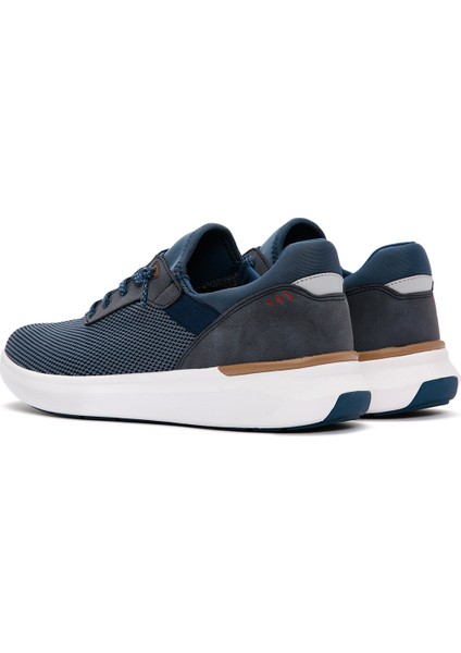Zero Erkek Lacivert Bağcıklı Kalın Tabanlı Kumaş Sneaker 24SFD69406F